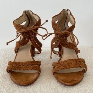 Via Spiga Strappy Suede Heels  sz 38 NWOT